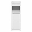 Furinno FULDA 4-Tier Adjustable Narrow Nightstand Bedside Table/Door 24H White