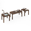 Furinno CLASSIC Coffee/Side Tables Set 1.8 Inch Thick Tabletop Amber Pine