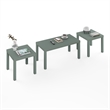 Furinno CLASSIC Coffee/Side Tables Set 1.8 Inch Thick Tabletop Sage Green
