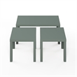 Furinno CLASSIC Coffee/Side Tables Set 1.8 Inch Thick Tabletop Sage Green