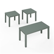 Furinno CLASSIC Coffee/Side Tables Set 1.8 Inch Thick Tabletop Sage Green
