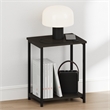 Furinno SIMPLISTIC 2-Tier Metal Frame Open Nightstand End/Side Table Espresso