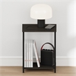Furinno SIMPLISTIC 2-Tier Metal Frame Open Nightstand End/Side Table Espresso