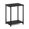 Furinno SIMPLISTIC 2-Tier Metal Frame Open Nightstand End/Side Table Espresso