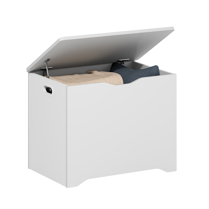 Furinno BASIC Storage Chest Storage Bench/Safety Hinged Soft Closed Lid White