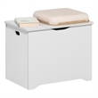 Furinno BASIC Storage Chest Storage Bench/Safety Hinged Soft Closed Lid White