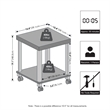 Furinno TURN-N-TUBE 2-Tier Thick Tabletop Nightstand/Wheels Toolless Espresso