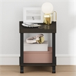 Furinno TURN-N-TUBE 2-Tier Thick Tabletop Nightstand/Wheels Toolless Espresso