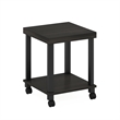 Furinno TURN-N-TUBE 2-Tier Thick Tabletop Nightstand/Wheels Toolless Espresso