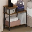 Furinno TURN-N-TUBE 3-Tier Open Nightstand Toolless Side/End Table Amber Pine