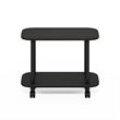 Furinno TURN-N-TUBE 2-Tier Oval Nightstand/Wheels Round Corner Espresso