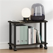 Furinno TURN-N-TUBE 2-Tier Open Toolless Nightstand/Wheels Round Corner Espresso
