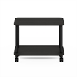 Furinno TURN-N-TUBE 2-Tier Open Toolless Nightstand/Wheels Round Corner Espresso