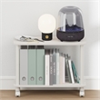 Furinno TURN-N-TUBE 2-Tier Open Toolless Nightstand/Wheels Round Corner White