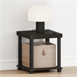 Furinno TURN-N-TUBE 2-Tier Thick Tabletop Toolless Open Nightstand Espresso