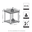 Furinno TURN-N-TUBE 2-Tier Thick Tabletop Toolless Open Nightstand Espresso