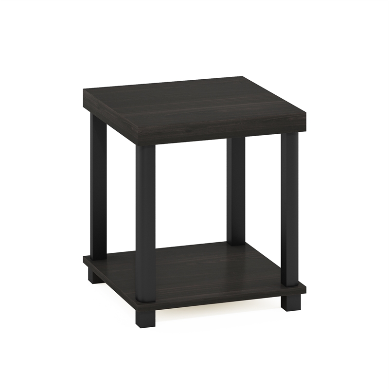 Furinno TURN-N-TUBE 2-Tier Thick Tabletop Toolless Open Nightstand Espresso