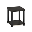 Furinno TURN-N-TUBE 2-Tier Thick Tabletop Toolless Open Nightstand Espresso