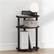 Furinno TURN-N-TUBE 3-Tier Oval Toolless Narrow Nightstand End Table Espresso