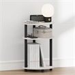 Furinno TURN-N-TUBE 3-Tier Oval Toolless Narrow Nightstand Side/End Table White