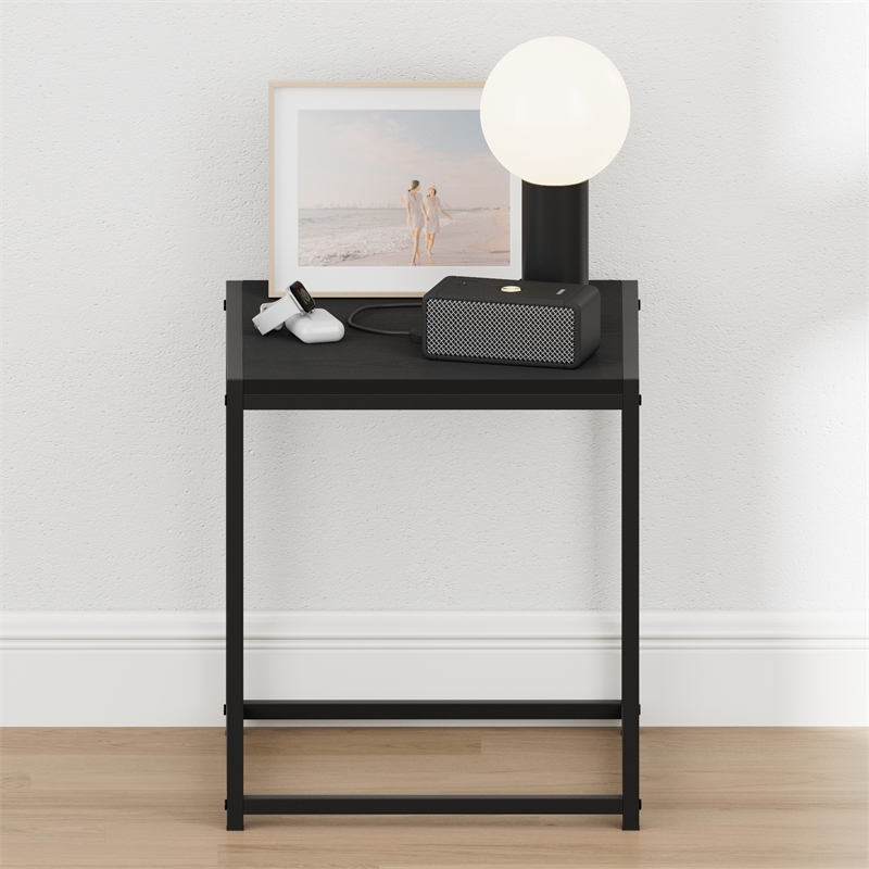 Furinno CAMNUS Metal Frame Nightstand Toolless Side/End Table Americano