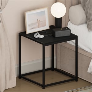 Furinno CAMNUS Metal Frame Nightstand Toolless Side/End Table Americano