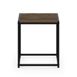 Furinno CAMNUS Metal Frame Nightstand Toolless Side/End Table Columbia Walnut