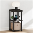 Furinno TURN-N-TUBE 3-Tier Thick Tabletop Toolless Open Nightstand Espresso