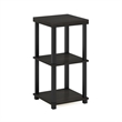 Furinno TURN-N-TUBE 3-Tier Thick Tabletop Toolless Open Nightstand Espresso