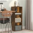 Furinno LUDER 3-Cube LED Lights Bookcase 9.3 x 12 x 31.5. Amber Pine