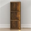 Furinno LUDER 3-Cube LED Lights Bookcase 9.3 x 12 x 31.5. Amber Pine