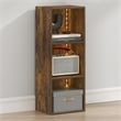Furinno LUDER 3-Cube LED Lights Bookcase 9.3 x 12 x 31.5. Amber Pine