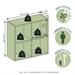 Furinno LUDER 4-Cube Open Shelves Bookcase. 9.5 x 24.6 x 23.7. White