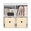 Furinno LUDER 4-Cube Open Shelves Bookcase. 9.5 x 24.6 x 23.7. White