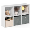 Furinno LUDER 6-Cube Open Shelves Bookcase. 9.5 x 24.6 x 35.4. White