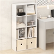 Furinno LUDER 8-Cube Open Shelves Bookcase. 9.5 x 24.6 x 47. White