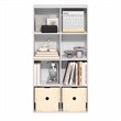 Furinno LUDER 8-Cube Open Shelves Bookcase. 9.5 x 24.6 x 47. White