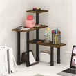 Furinno TURN-N-TUBE 3-Tier Adjustable Desktop Organizer. Amber Pine