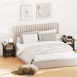 Furinno TIDUR Set of 2 Open Shelf Nightstand with Storage Bin. Columbia Walnut