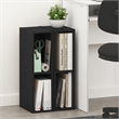 Furinno FULDA Set of 2. 2-Tier 6-In Width Narrow Bookcase. Blackwood