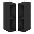 Furinno FULDA Set of 2. 2-Tier 6-In Width Narrow Bookcase. Blackwood