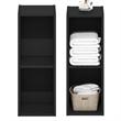 Furinno FULDA Set of 2. 2-Tier 8-In Width Narrow Bookcase. Blackwood