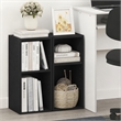 Furinno FULDA Set of 2. 2-Tier 10-In Width Narrow Bookcase. Blackwood