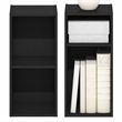 Furinno FULDA Set of 2. 2-Tier 10-In Width Narrow Bookcase. Blackwood