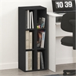 Furinno FULDA Set of 2. 3-Tier 6-In Width Narrow Bookcase. Blackwood