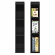 Furinno FULDA Set of 2. 3-Tier 6-In Width Narrow Bookcase. Blackwood