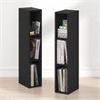 Furinno FULDA Set of 2. 3-Tier 6-In Width Narrow Bookcase. Blackwood