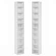 Furinno PASIR Set of 2. 10-Tier Bookcase with Open Shelf. White