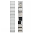 Furinno PASIR Set of 2. 10-Tier Bookcase with Open Shelf. White