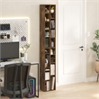 Furinno FULDA Set of 2. 10-Tier Space Saving Storage Shelf Bookcase. Amber Pine